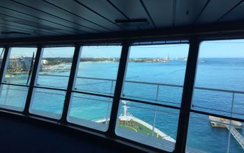 Nassau, Bahamas viewed from the bridge on Mariner of the Seas