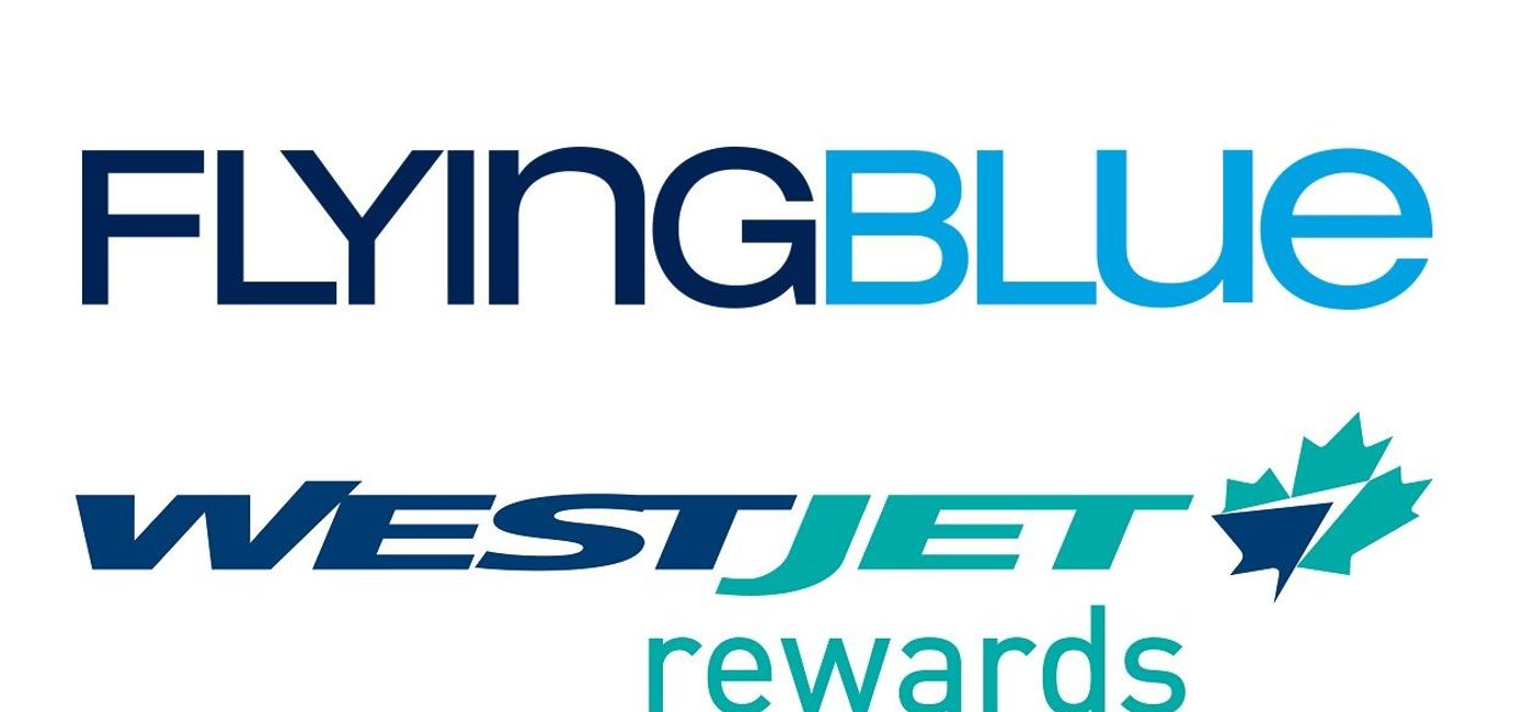 Image: PHOTO: Members of Flying Blue or WestJet Rewards can now earn for flights on all WestJet, Air France, or KLM flights. (Logos courtesy of Air France-KLM and WestJet)