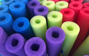 Colorful swim noodles.