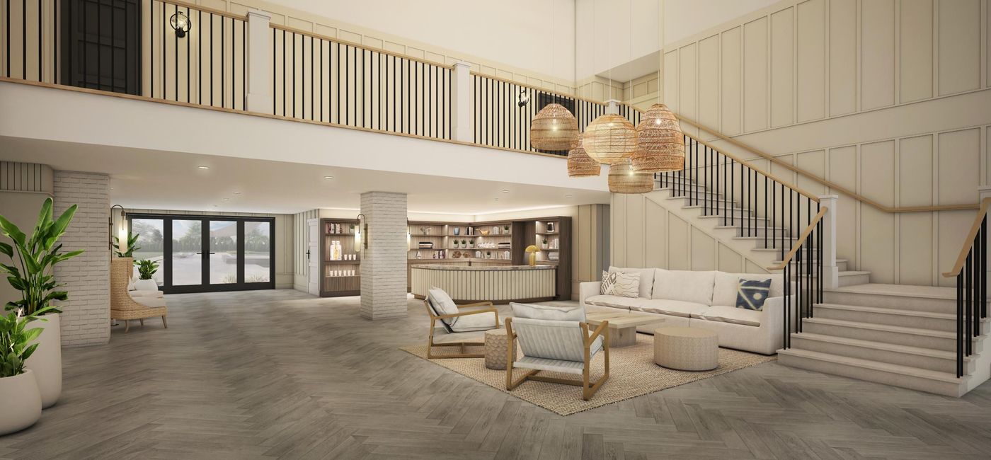 Image: Rendering of the lobby inside The Pell, a new JdV by Hyatt-brand hotel opening in 2023. (photo via Hyatt Hotels Corporation) ((photo via Hyatt Hotels Corporation))