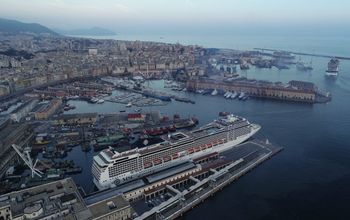 MSC Grandiosa departs Genoa.