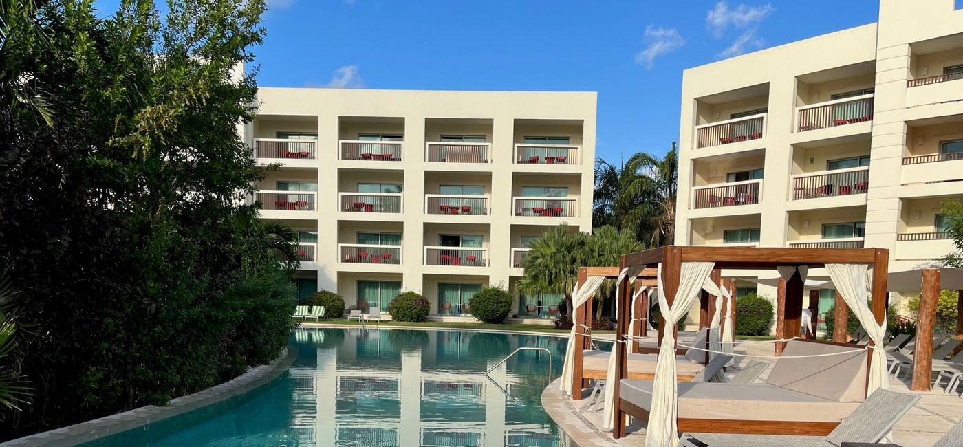 Image: The adults-only pool at Hyatt Ziva Riviera Cancun. (Photo by Theresa Norton)