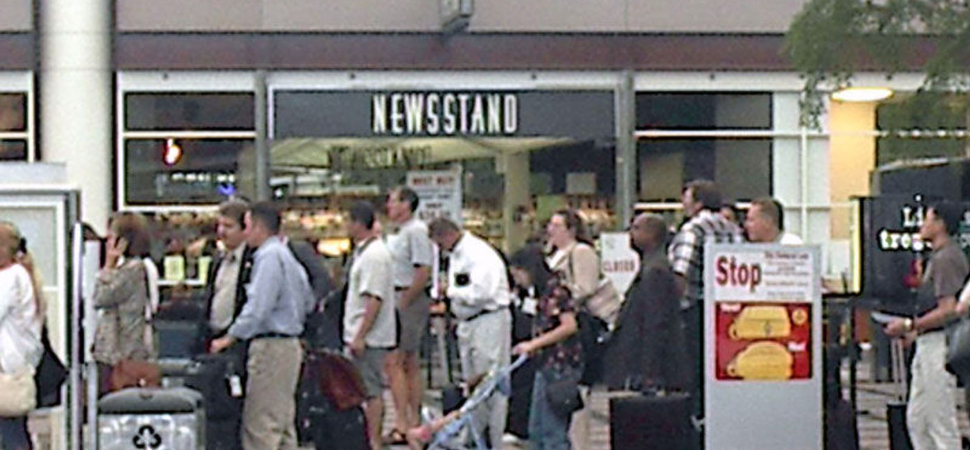 Image: PHOTO: A security screening line at Denver International Airport. (Photo via Flickr/Melissa Gutierrez) 