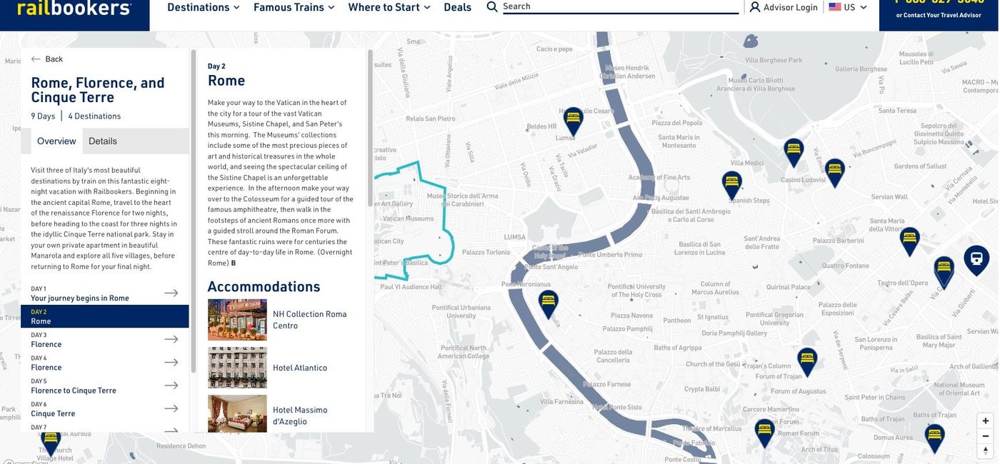 Image: Railbookers and Amtrak Vacations now offers an easy-to-use way to visualize your next rail journey. (Photo Credit: Railbookers Group)