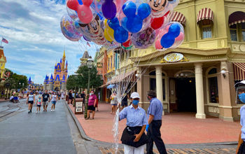 Mickey Balloons on Main Street at Walt Disney World's Magic Kingdom