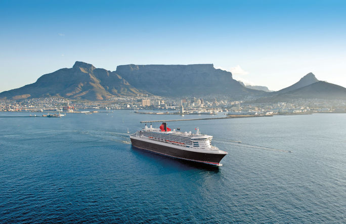 Queen Mary 2 in Cape Town, South Africa