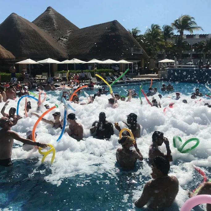 Foam party at Hard Rock Riviera Maya Foam party at Hard Rock Riviera Maya