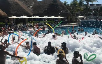 Foam party at Hard Rock Riviera Maya