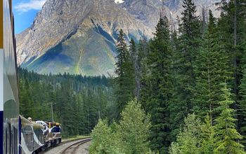 Aboard the Rocky Mountaineer in British Columbia