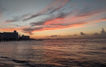 Sunset view in Cancun, Mexico