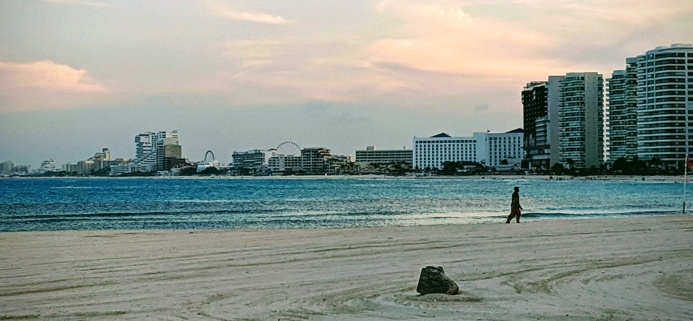 Image: The beach in Cancun, Mexico. (photo by Eric Bowman)