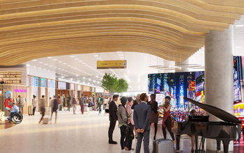 Rendering of American's Terminal 8 project at JFK Airport. 