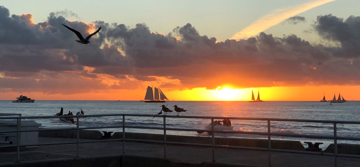 Photo: The sunsets are glorious from Mallory Square in Key West. (Photo by Theresa Norton)