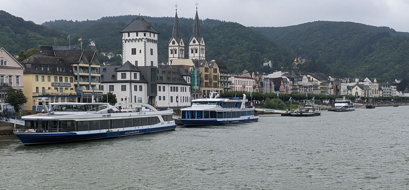 Image: Boats docked in Germany along the Rhine River (photo by Lauren Bowman)