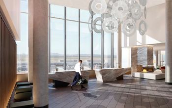 The lobby at the Grand Hyatt San Francisco Airport