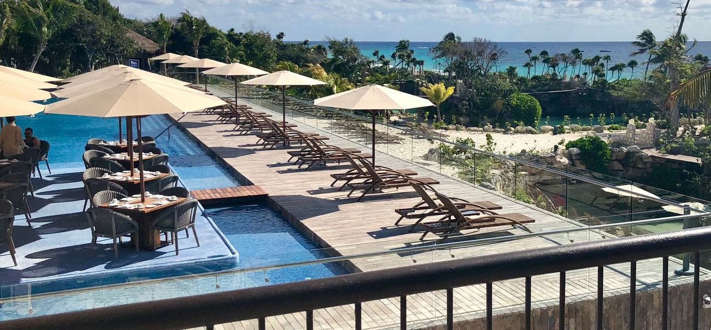 Image: PHOTO: Pool view at Hotel Xcaret Mexico. (photo via Codie Liermann)