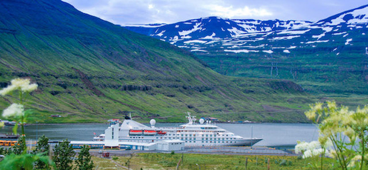 Image: PHOTO: The 212-guest Star Legend in Iceland. (photo courtesy of Windstar Cruises)