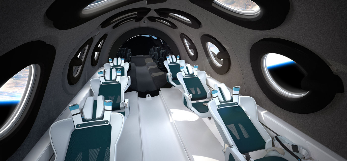 Image: PHOTO: The six-passenger cabin on Virgin Galactic's VSS Unity. (Courtesy of Virgin Galactic)