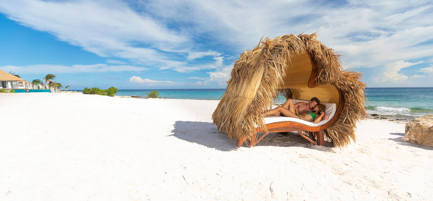 Image: A Sandals' Beach Heart cabana. (Photo Credit: Sandals)