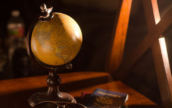 Accoutrements of travel and a globe