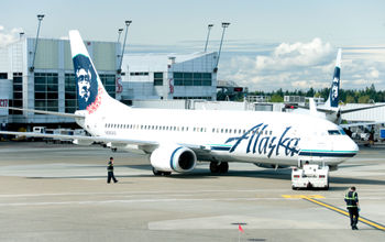 Alaska Airlines plane at Seattle-Tacoma International Airport