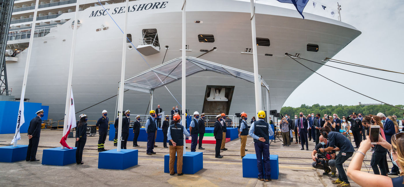 Image: The delivery of MSC Seashore (photo via MSC Cruises) ((photo via MSC Cruises))