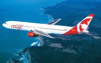 An Air Canada Rouge Boeing 767-300 aircraft.