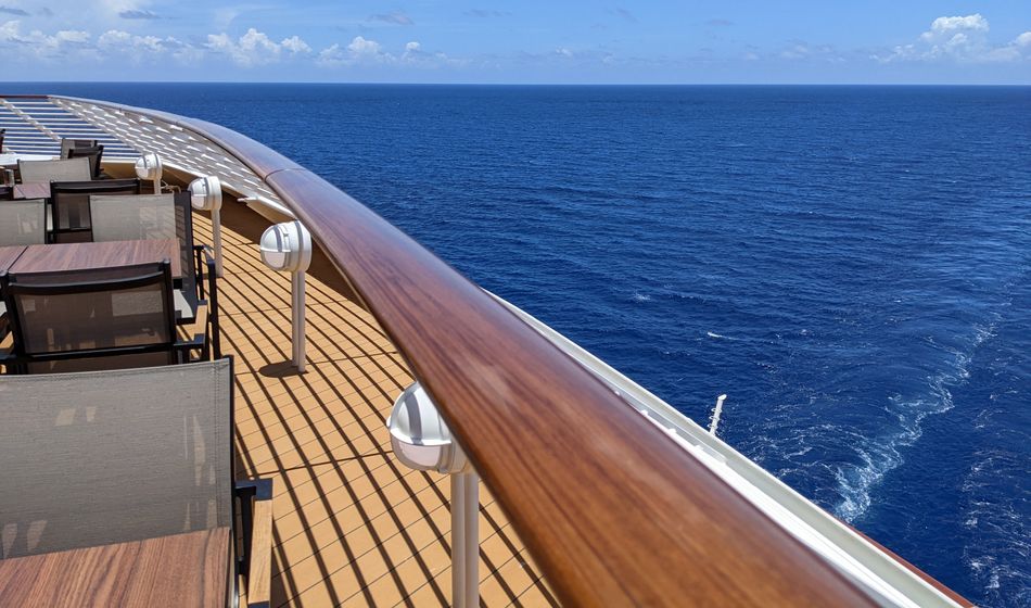 Deck views on a cruise ship