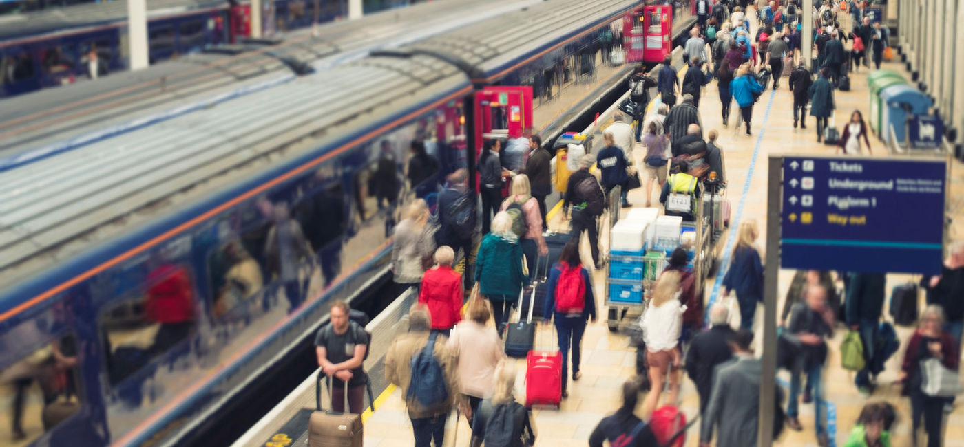 Photo: PHOTO: Busy railway platform at Paddington station in London, U.K. (Photo via iStock / Getty Images Plus / funky-data)