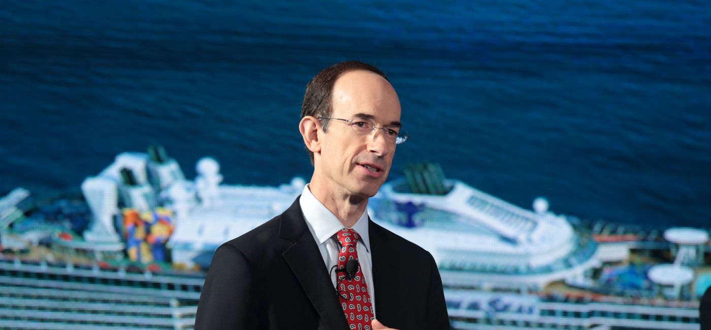 Image: PHOTO: Adam Goldstein at an unveiling event in New York City. (photo courtesy of Royal Caribbean)