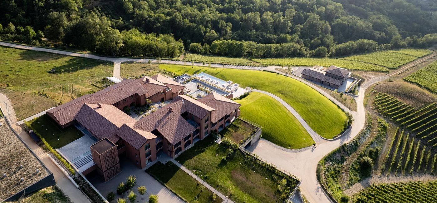 Image: Aerial view of Casa di Langa, now part of Beyond Green. (photo via Beyond Green) ((photo via Beyond Green))