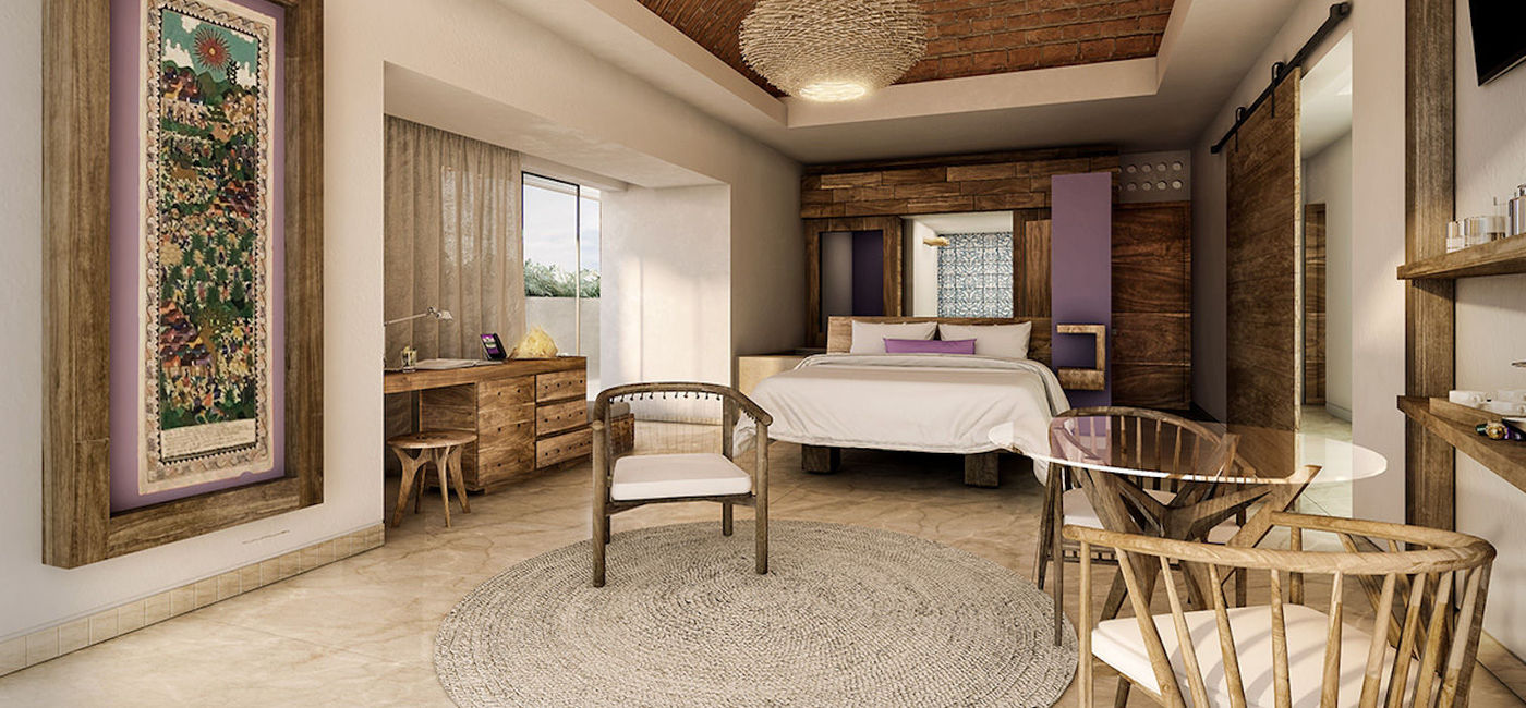 Image: A guestroom at Hotel Xcaret Arte.(photo courtesy of Hotel Xcaret Arte)
