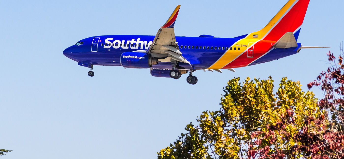 Image: Southwest Airlines aircraft approaching San Jose International Airport. (photo via Andrei Stanescu/iStock Editorial/Getty Images Plus)