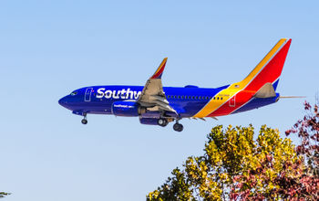 Southwest Airlines aircraft approaching San Jose International Airport