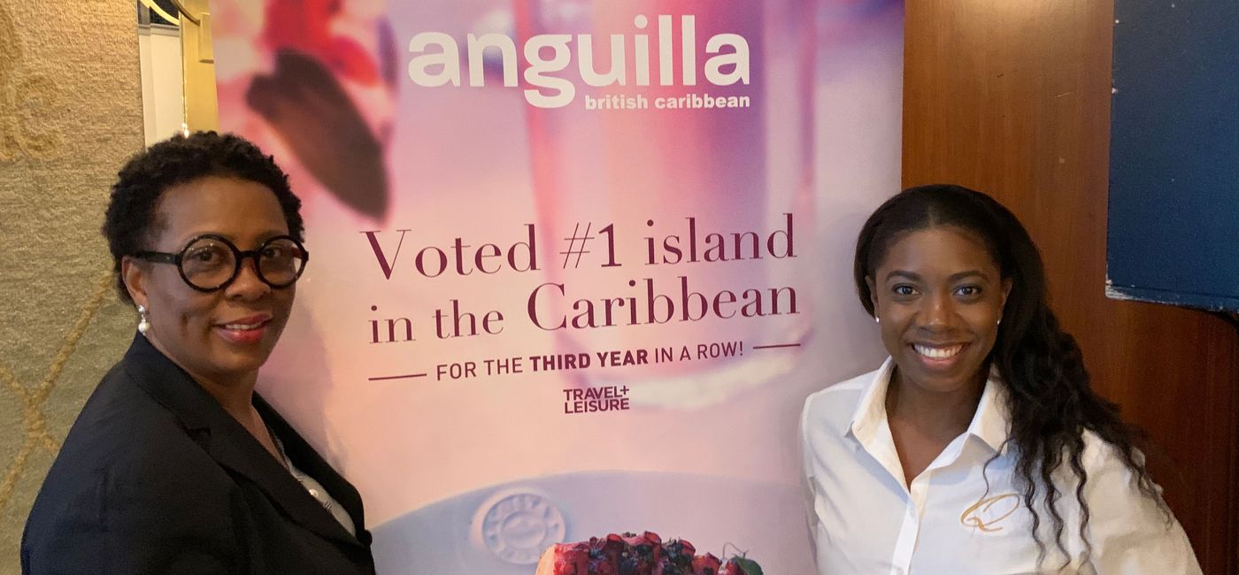 Image: Donna Banks, Chairperson Anguilla Tourism Board and Stacey Liburd, Sales & Marketing MGR Quintessence Hotels. (PHOTO: Marc Smith)
