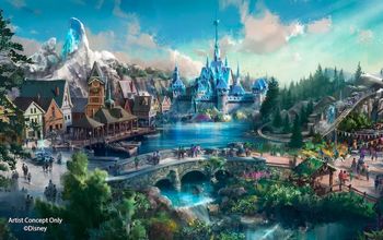 Rendering of new Frozen-themed land at Hong Kong Disneyland.