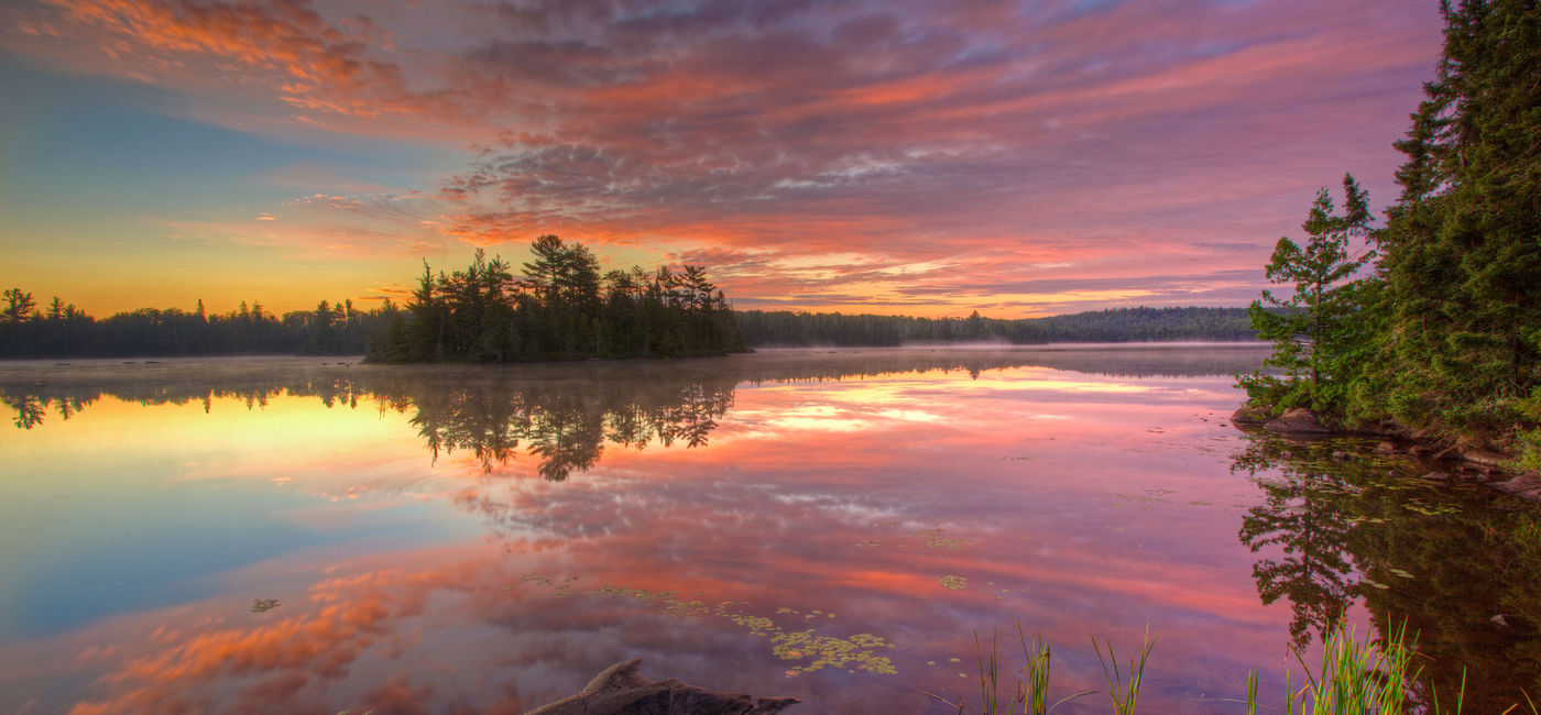 Image: Sunrise at Grace Lake in the Boundary Waters Canoe Area Wilderness in Minnesota. (photo via Gary Hamer) ((photo via Gary Hamer))