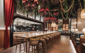 The open kitchen at the new Blind Butcher