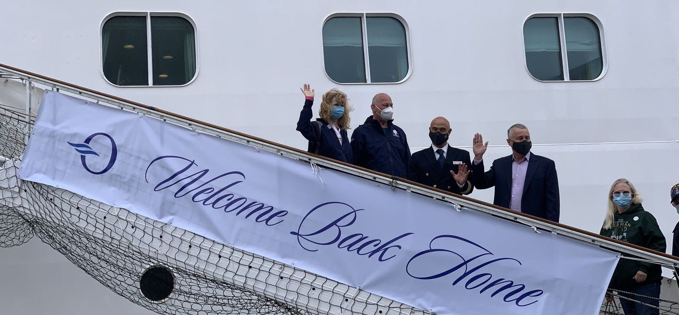 Image: Guests boarded Oceania Cruises' Marina for the first time in 524 days. (photo via Oceania Cruises Media)