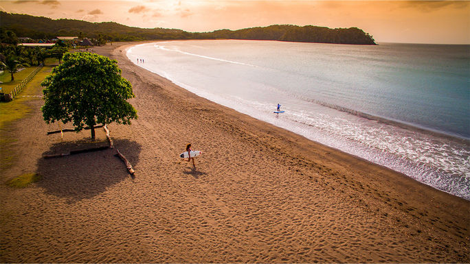 Surfer in Playa Venao Surfer in Playa Venao