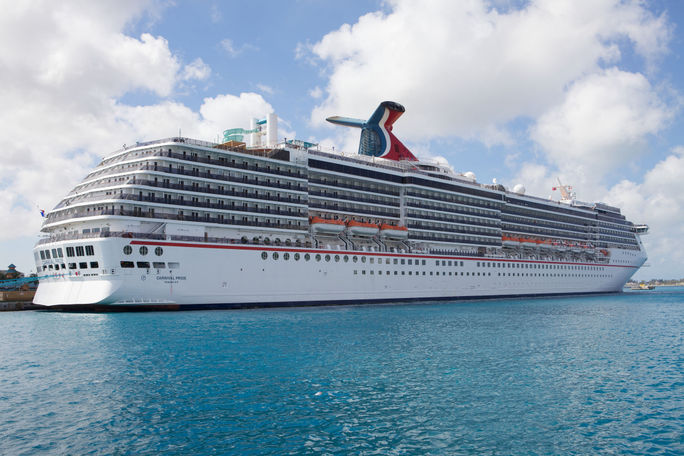 Carnival Pride docked in Nassau, Bahamas