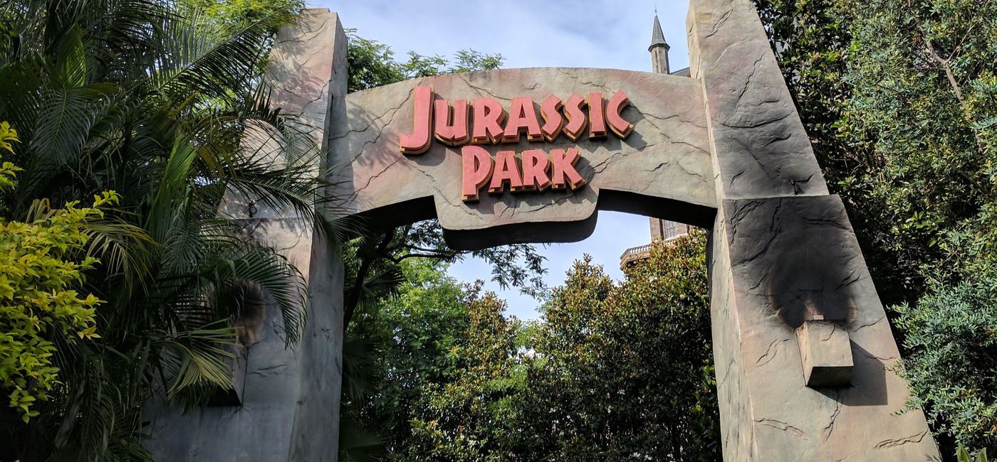 Image: Jurassic Park Entrance at Islands of Adventure in Orlando, FL (Photo by Lauren Bowman)