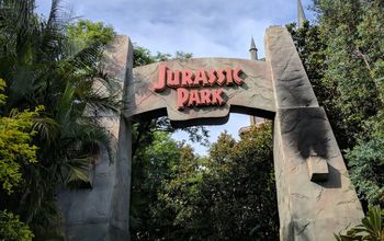 Jurassic Park Entrance at Islands of Adventure in Orlando, FL