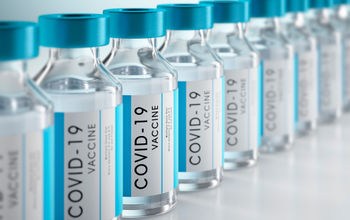 Bottles of COVID-19 vaccine.
