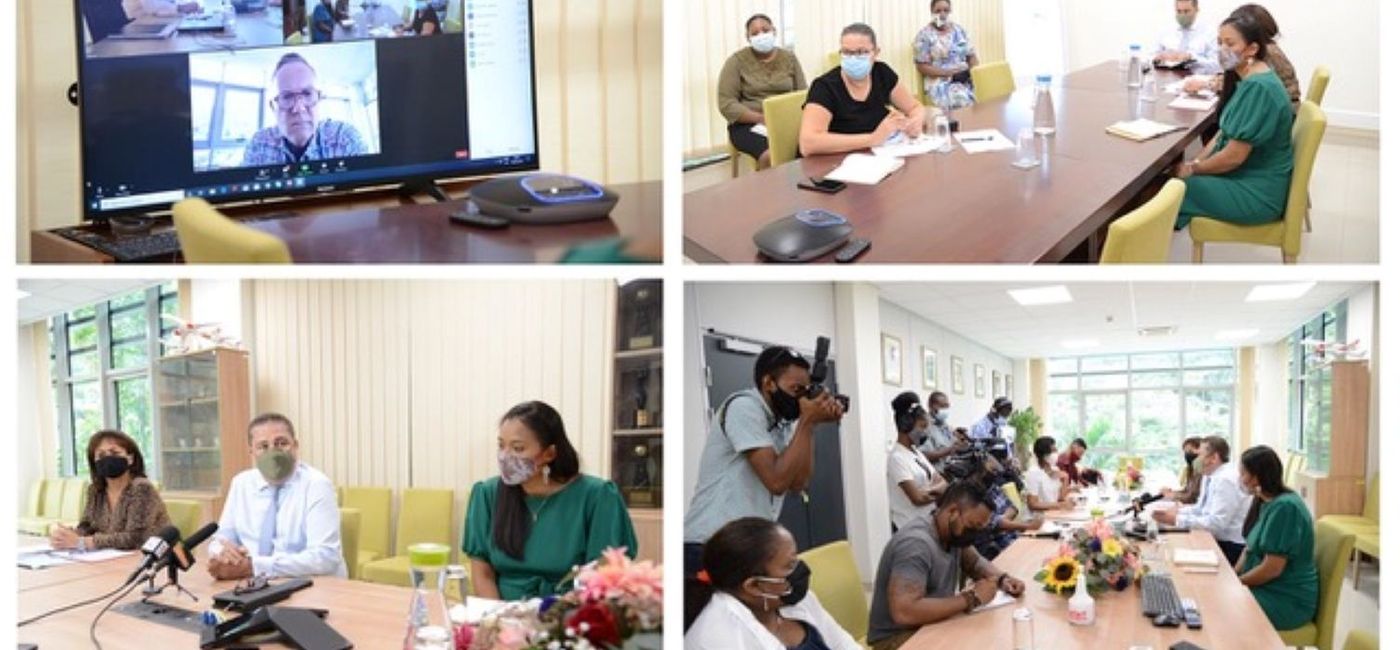 Image: The Seychelles' Tourism Task Force meeting, which decided to reopen the island nation to travelers worldwide (photo via Seychelles Tourism Board) ((photo via Seychelles Tourism Board))