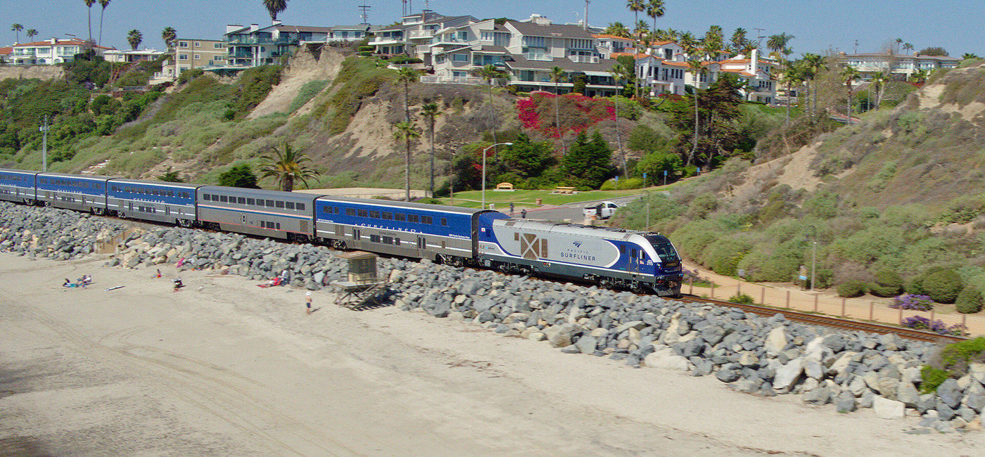 Image: The Pacific Surfliner service. (photo via Amtrak Media)