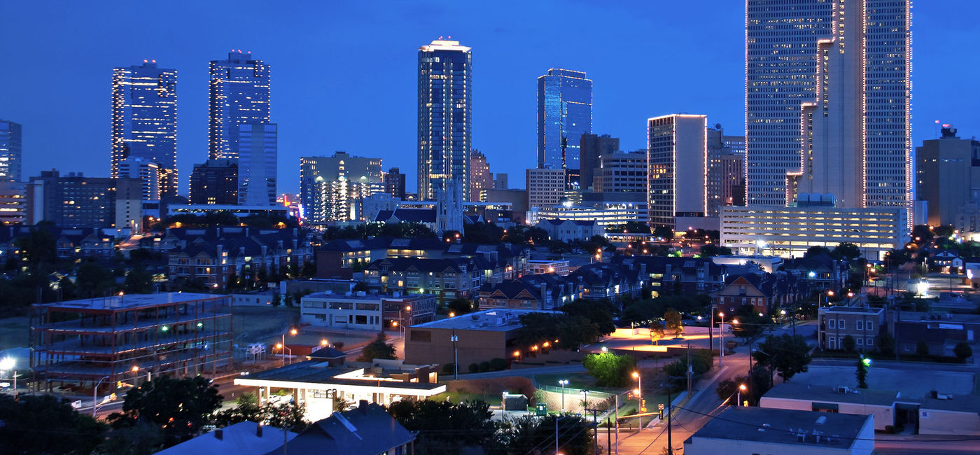 Image: PHOTO: Evening skyline of Fort Worth, Texas. (Photo via iStock/Getty Images Plus/leekris)
