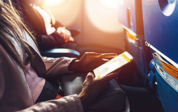 Smartphone on plane