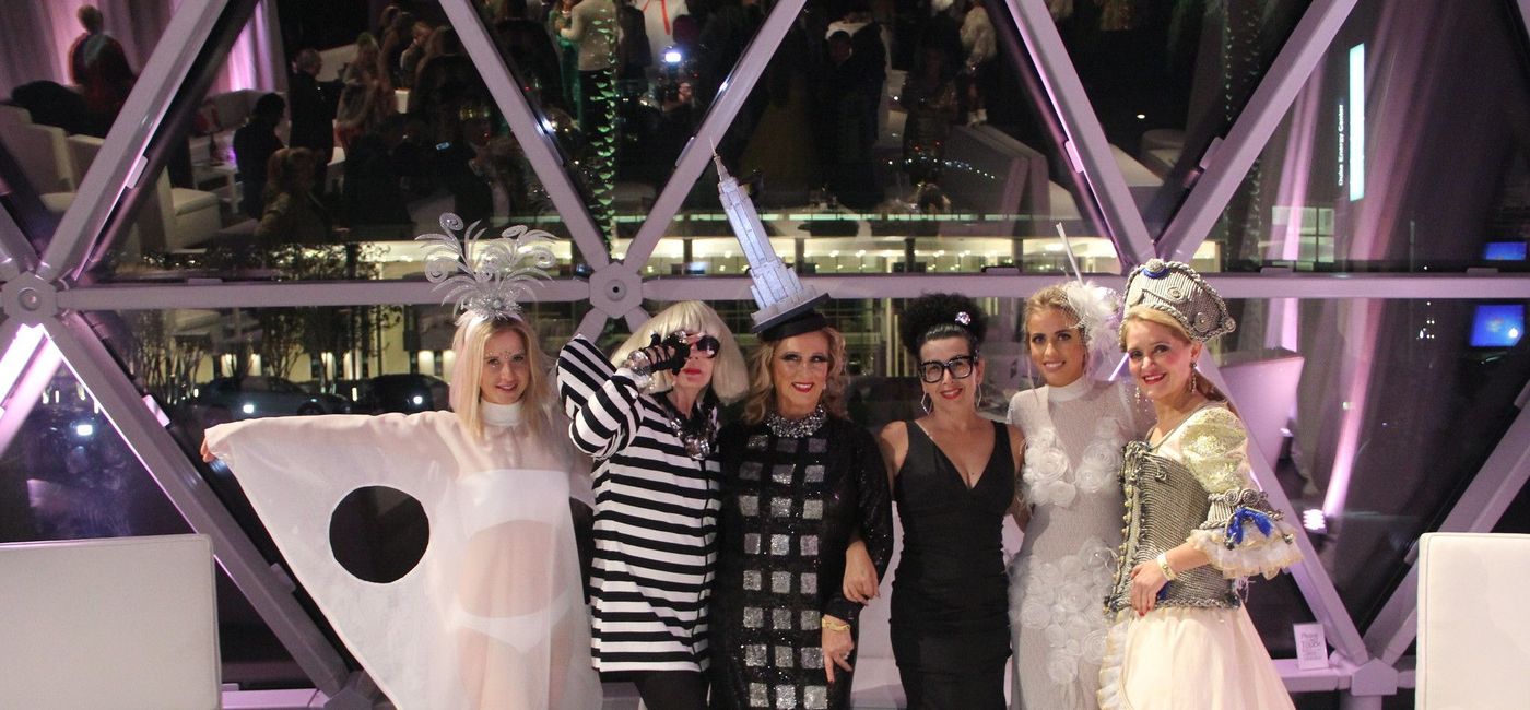 Image: PHOTO: Guests in costume at the Surreal Circus fundraiser. (Photo via Dali Museum)