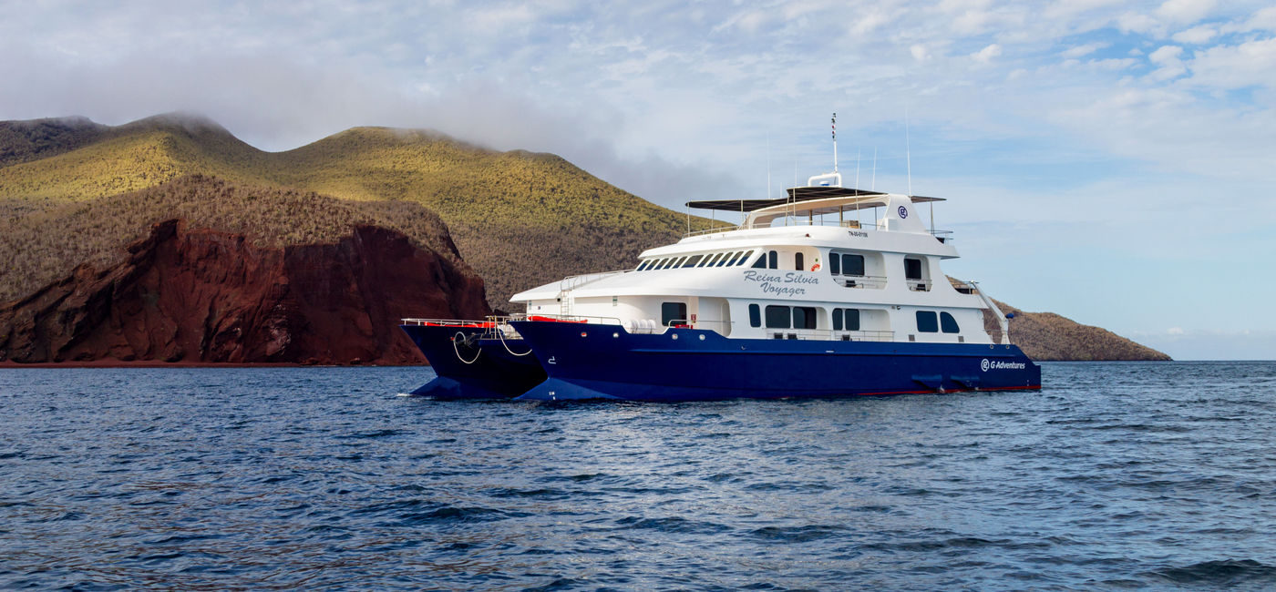 Image: The Reina Silva Voyager, G Adventures' custom-built catamaran in the Galapagos Islands. (photo courtesy of G Adventures)
